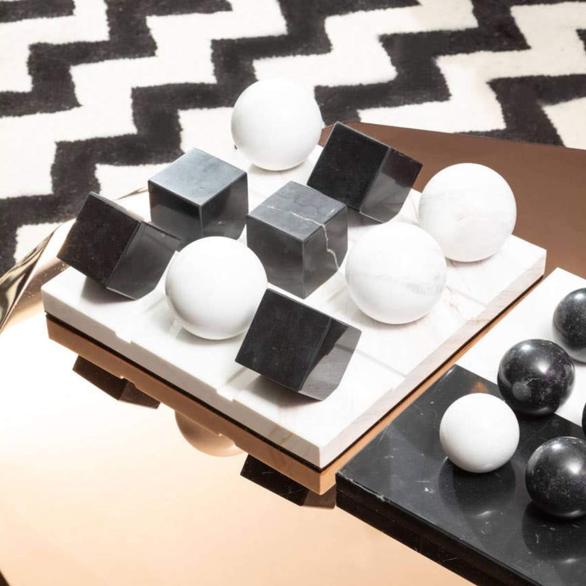 Beaumonde Home Flos Black And White Tic Tac Toe Game