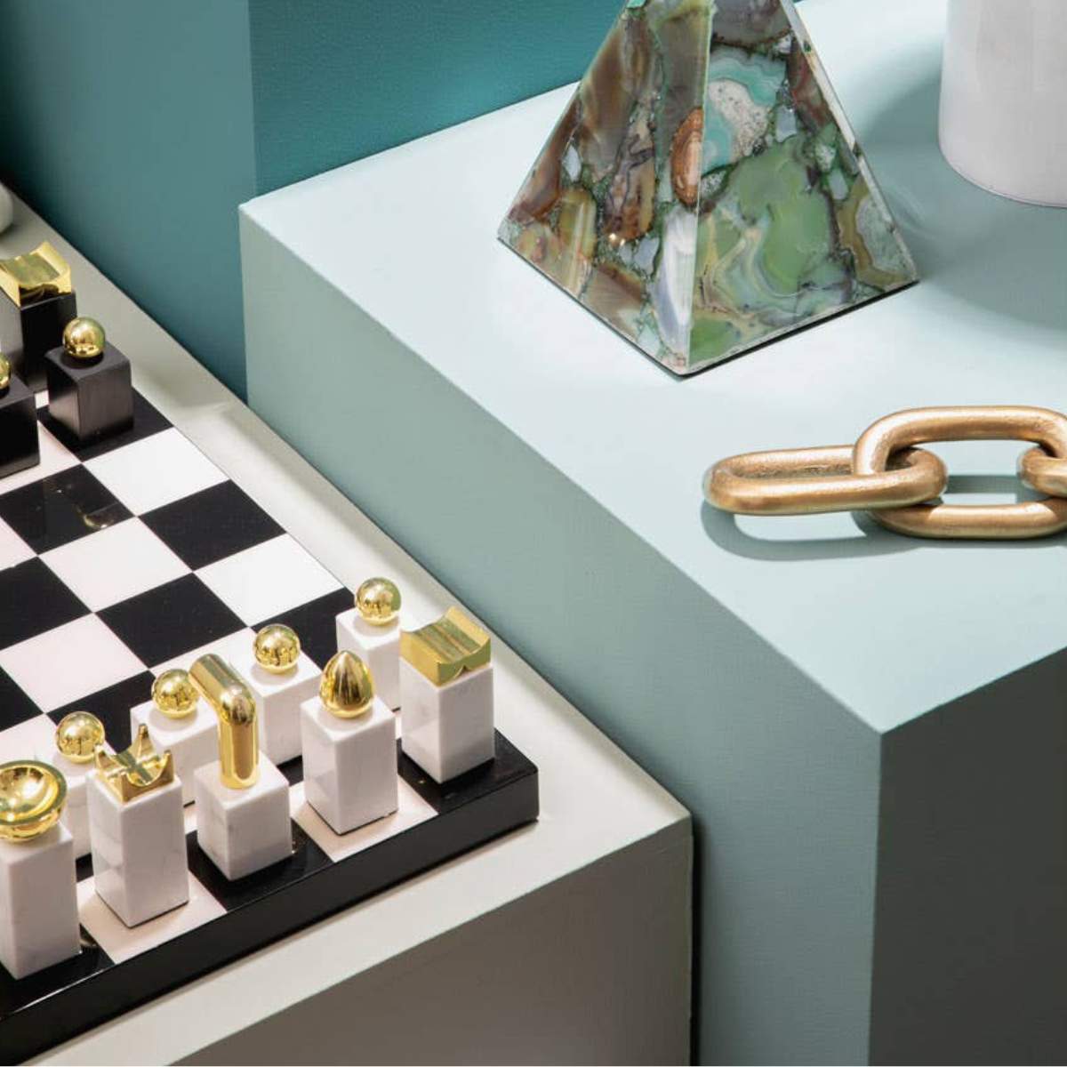 Beaumonde Home Flos Marble And Wood Chess Set