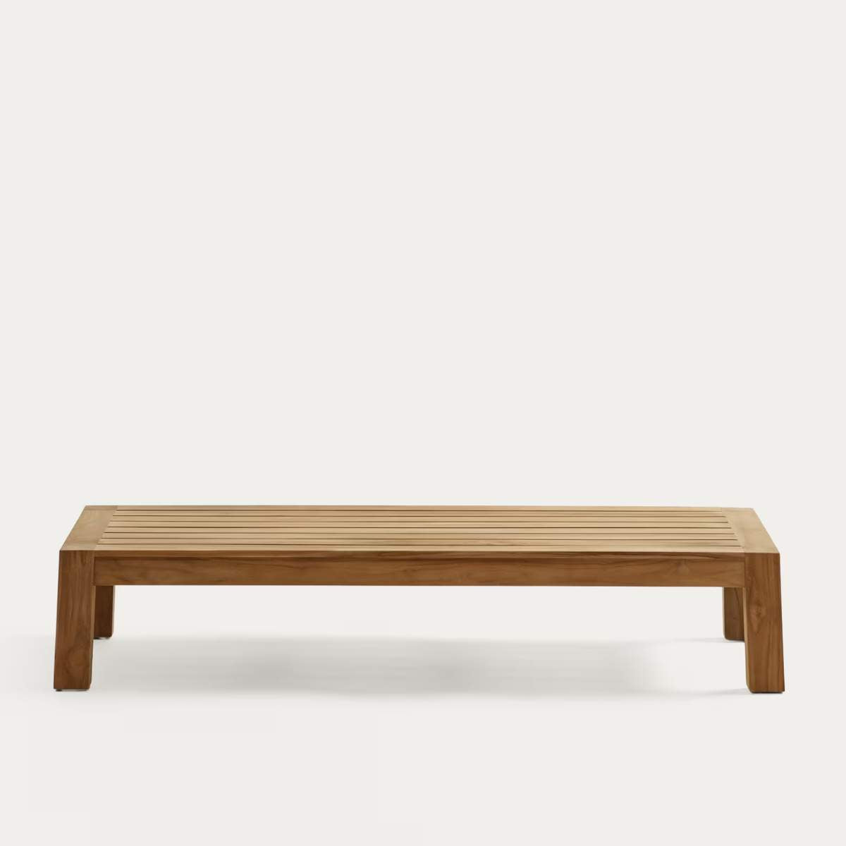 Kave Home Forcanera coffee table in solid teak, 150 x 71 cm