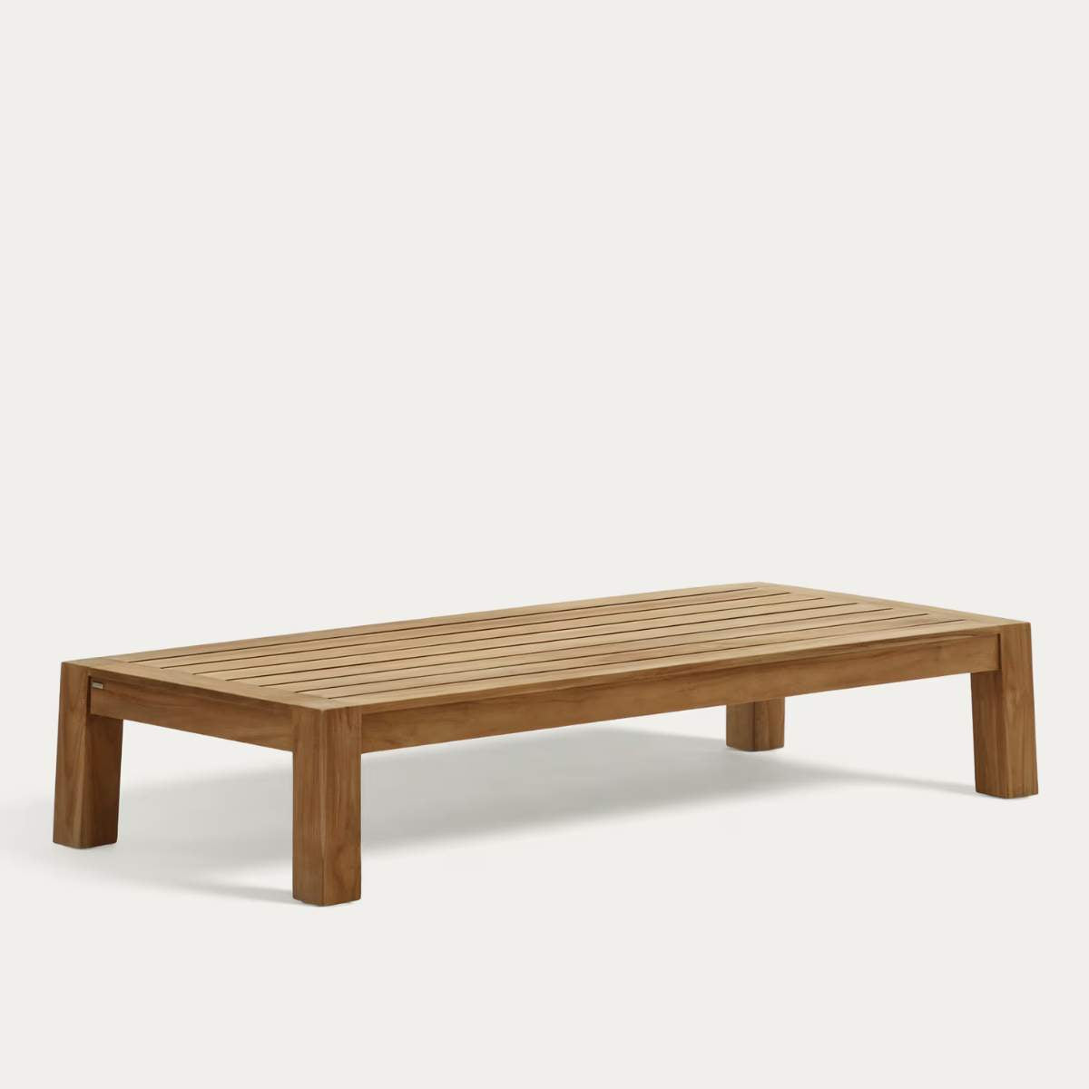 Kave Home Forcanera coffee table in solid teak, 150 x 71 cm