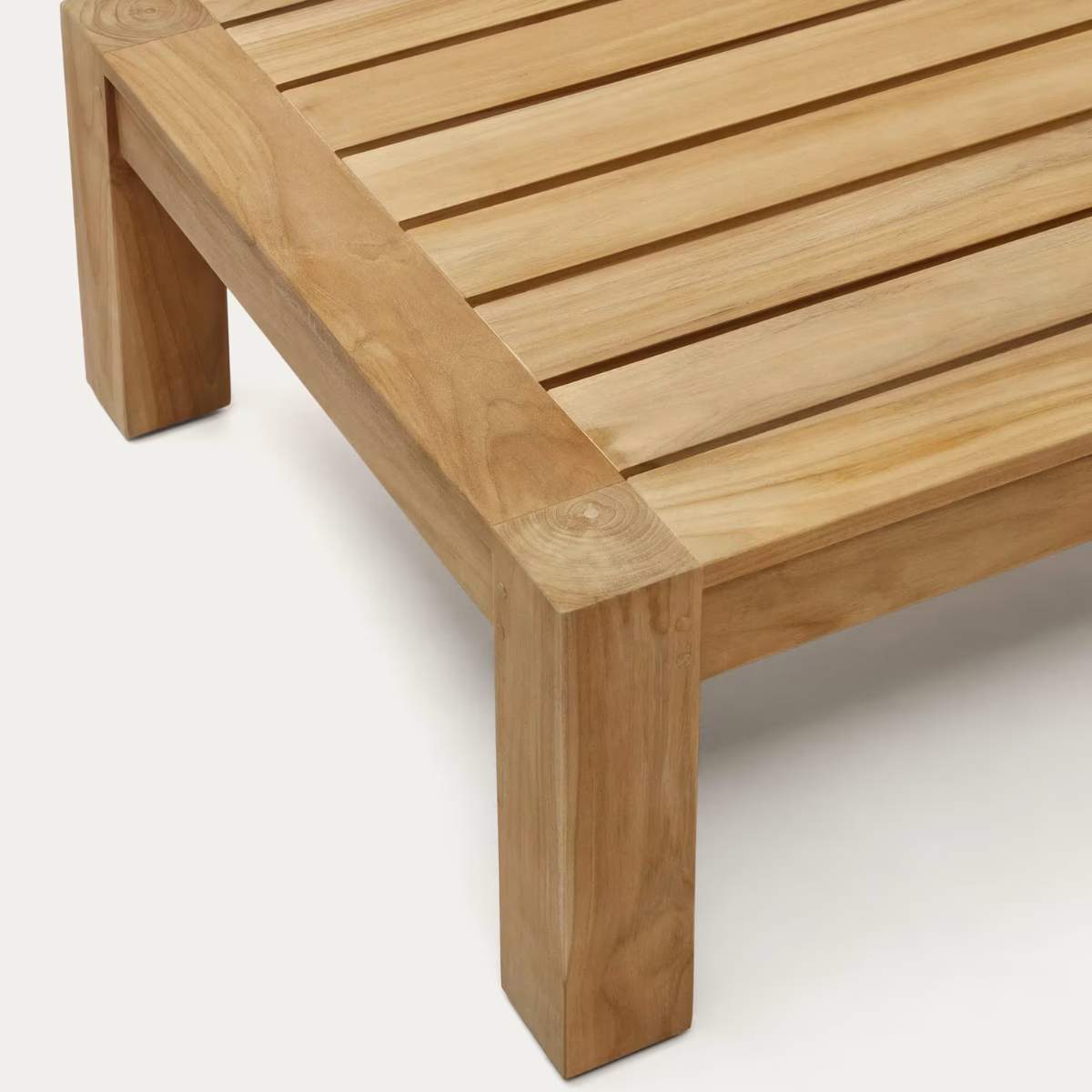 Kave Home Forcanera coffee table in solid teak, 150 x 71 cm