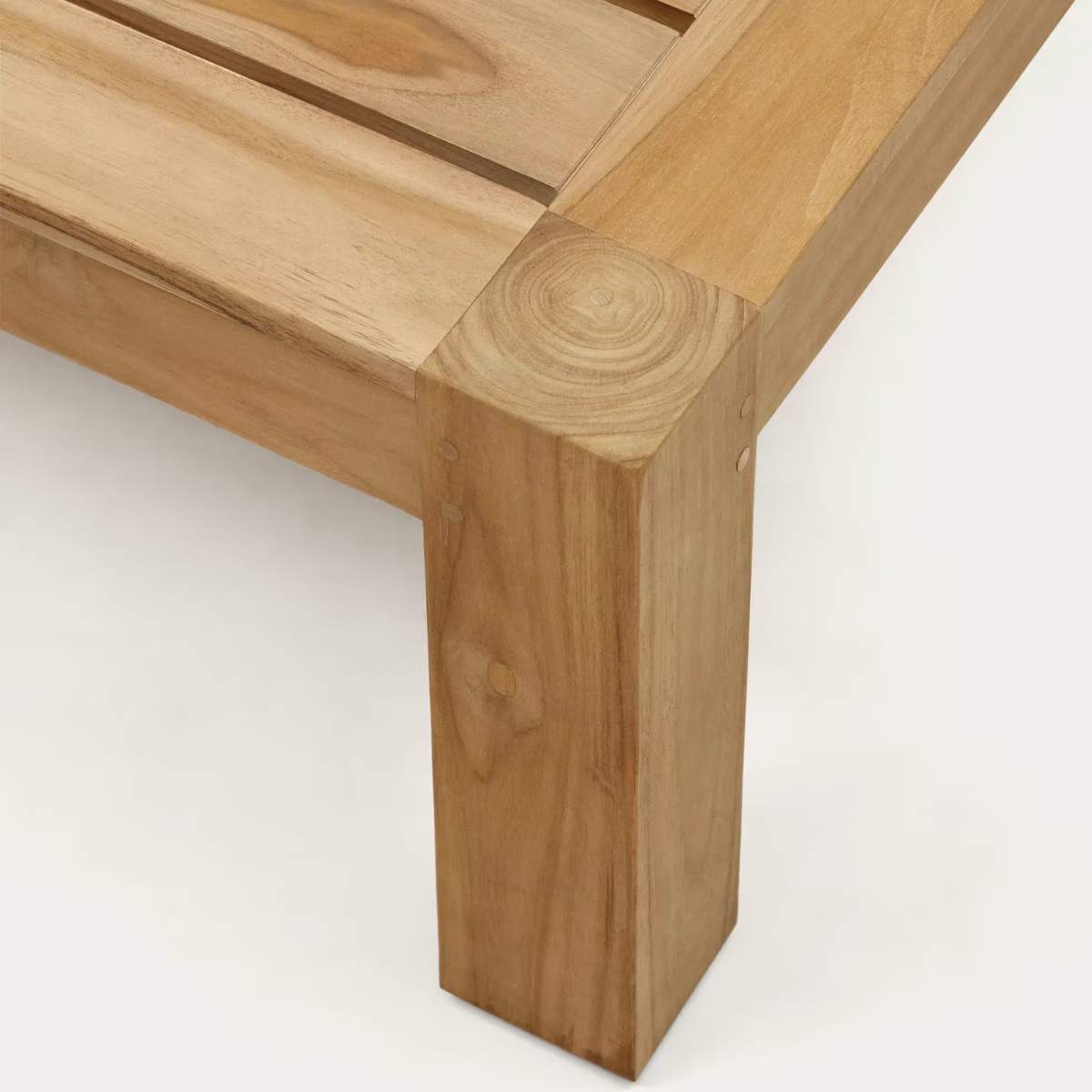 Kave Home Forcanera coffee table in solid teak, 150 x 71 cm