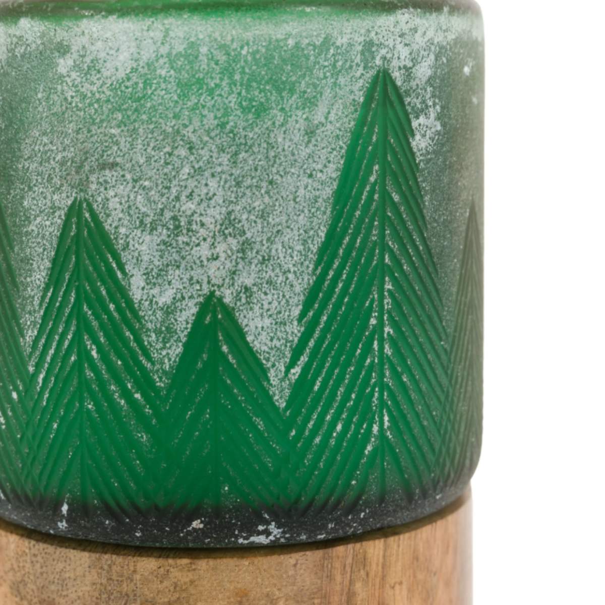 Gallery Direct Forest Glass Candle Jar Green