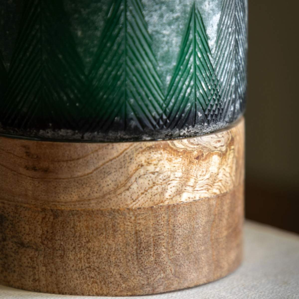 Gallery Direct Forest Glass Candle Jar Green