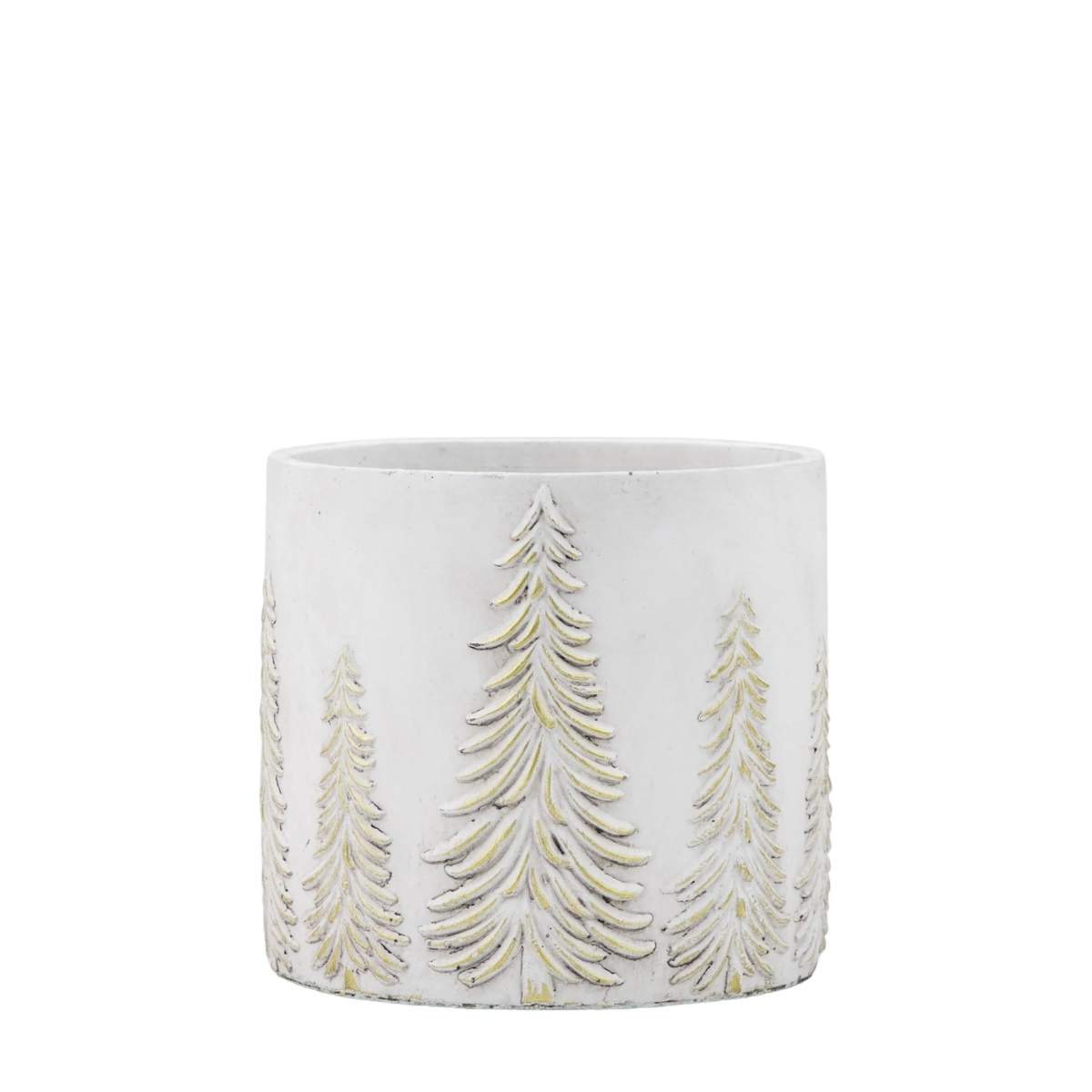 Gallery Direct Forest Planter White and Gold Medium
