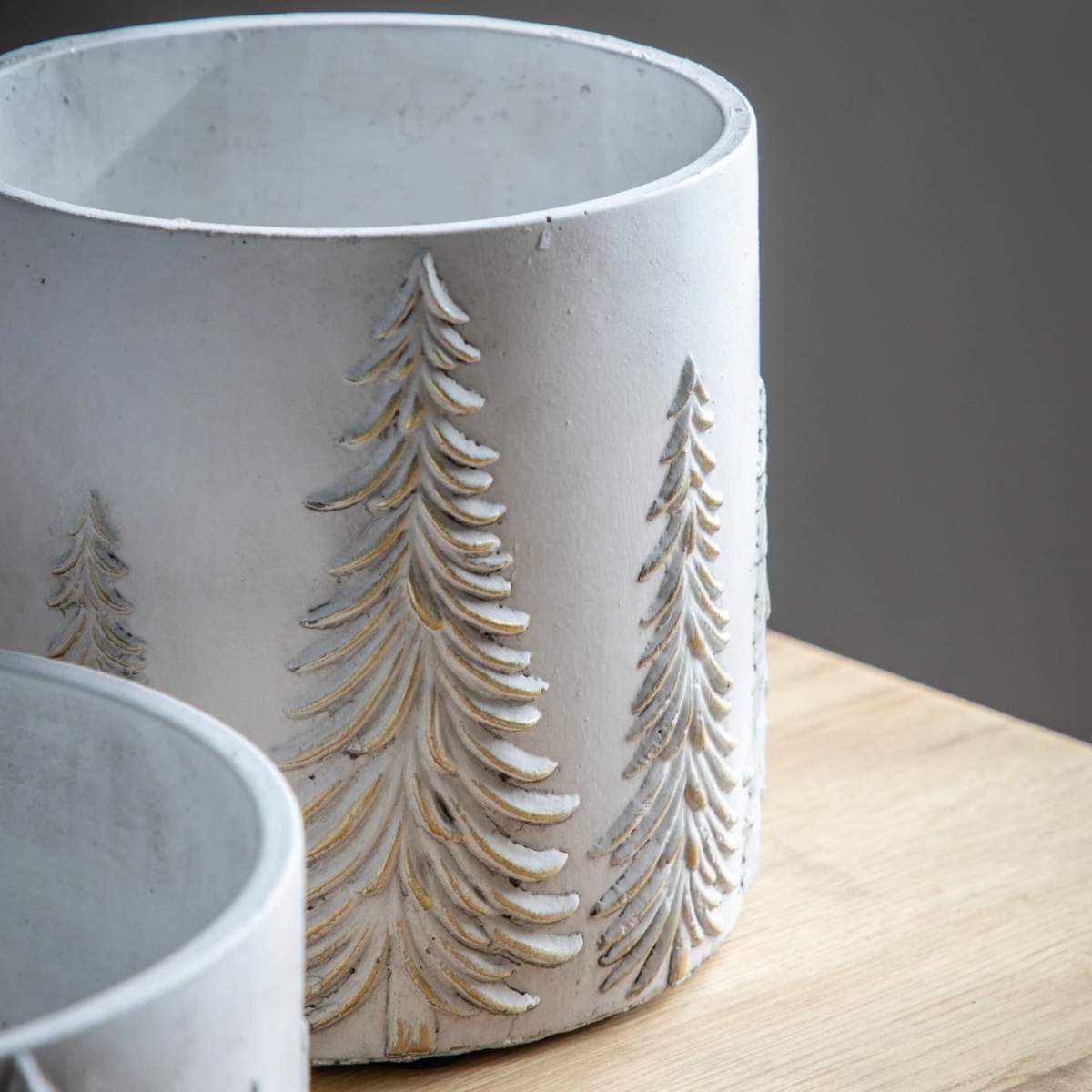 Gallery Direct Forest Planter White and Gold Medium