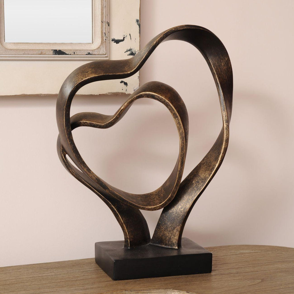 Forever Together Double Heart Sculpture-Beaumonde