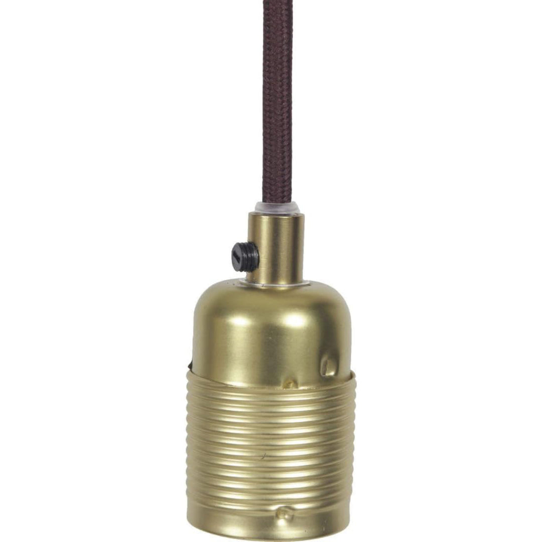 Frama E27 Pendant Brass / Bordeaux Cable