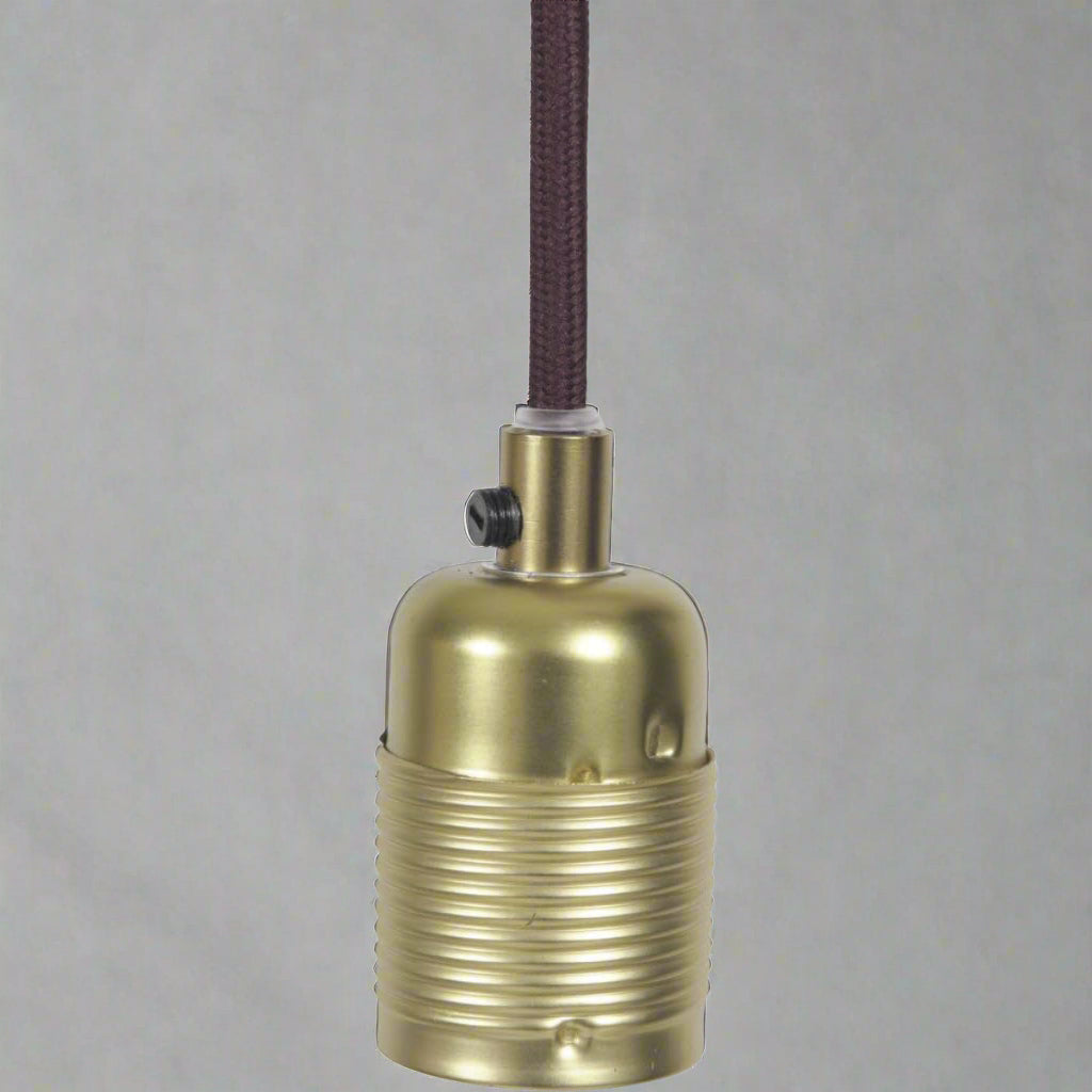 Frama E27 Pendant Brass / Bordeaux Cable 2