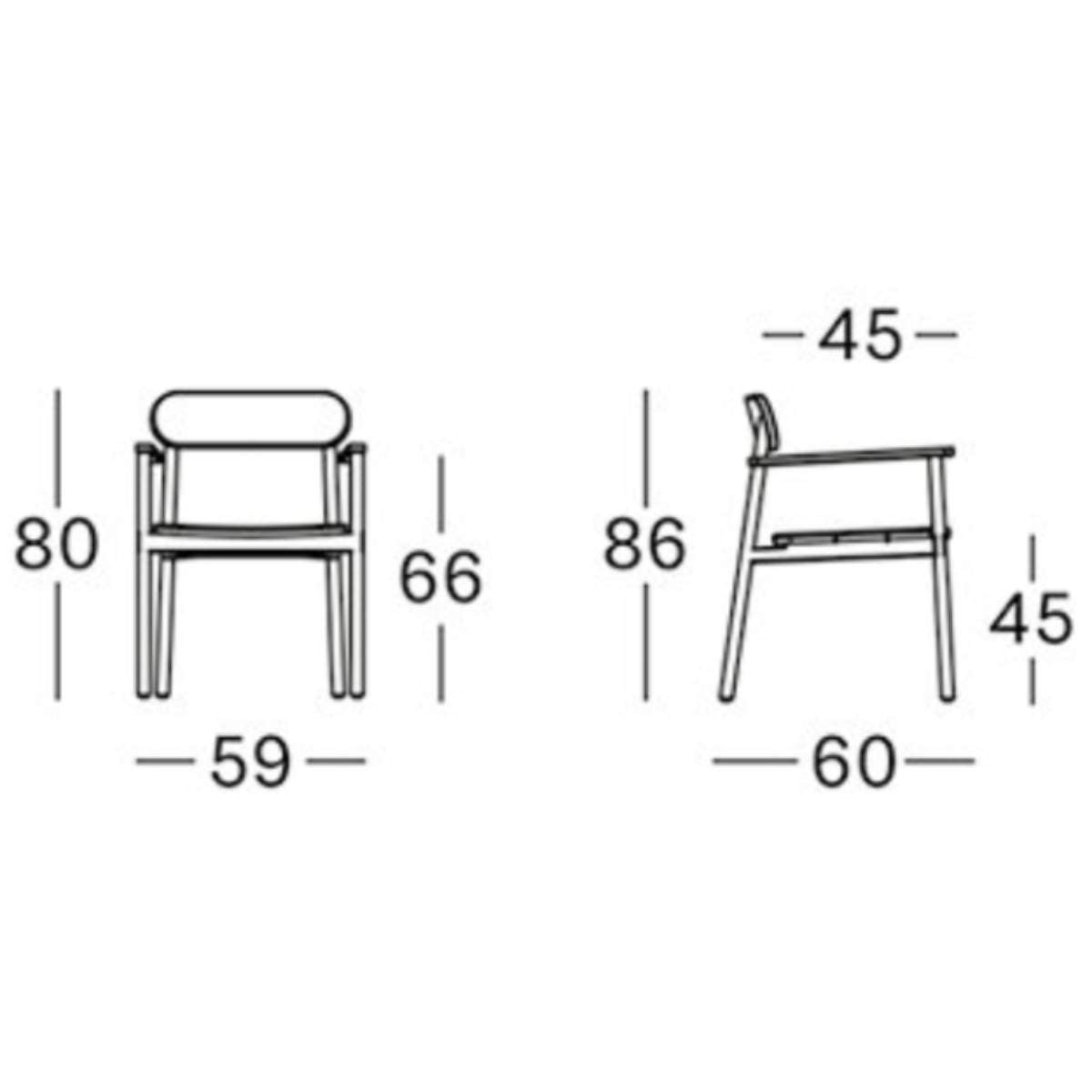 Vincent Shepherd Freya Teak Outdoor Dining Armchair