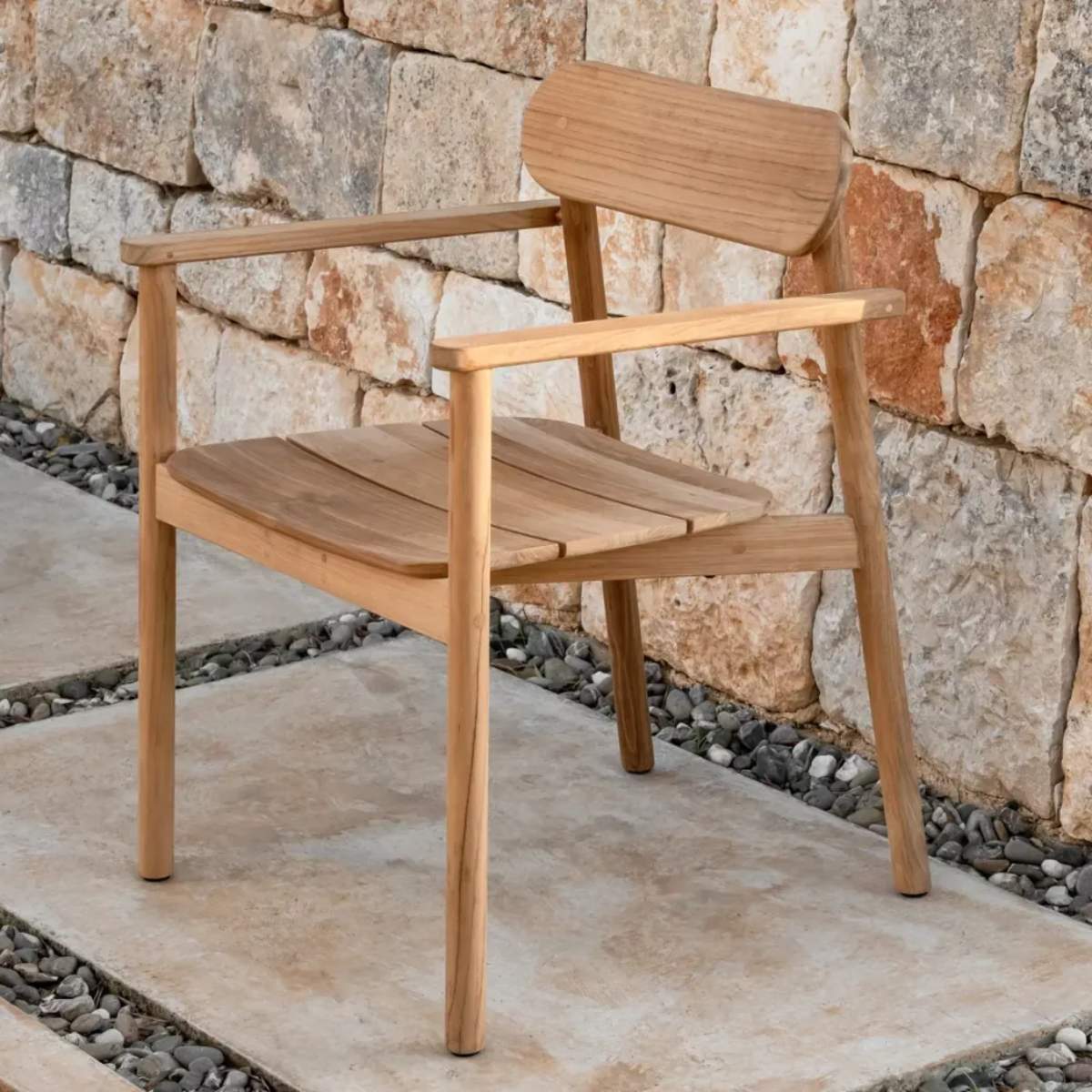 Vincent Shepherd Freya Teak Outdoor Dining Armchair