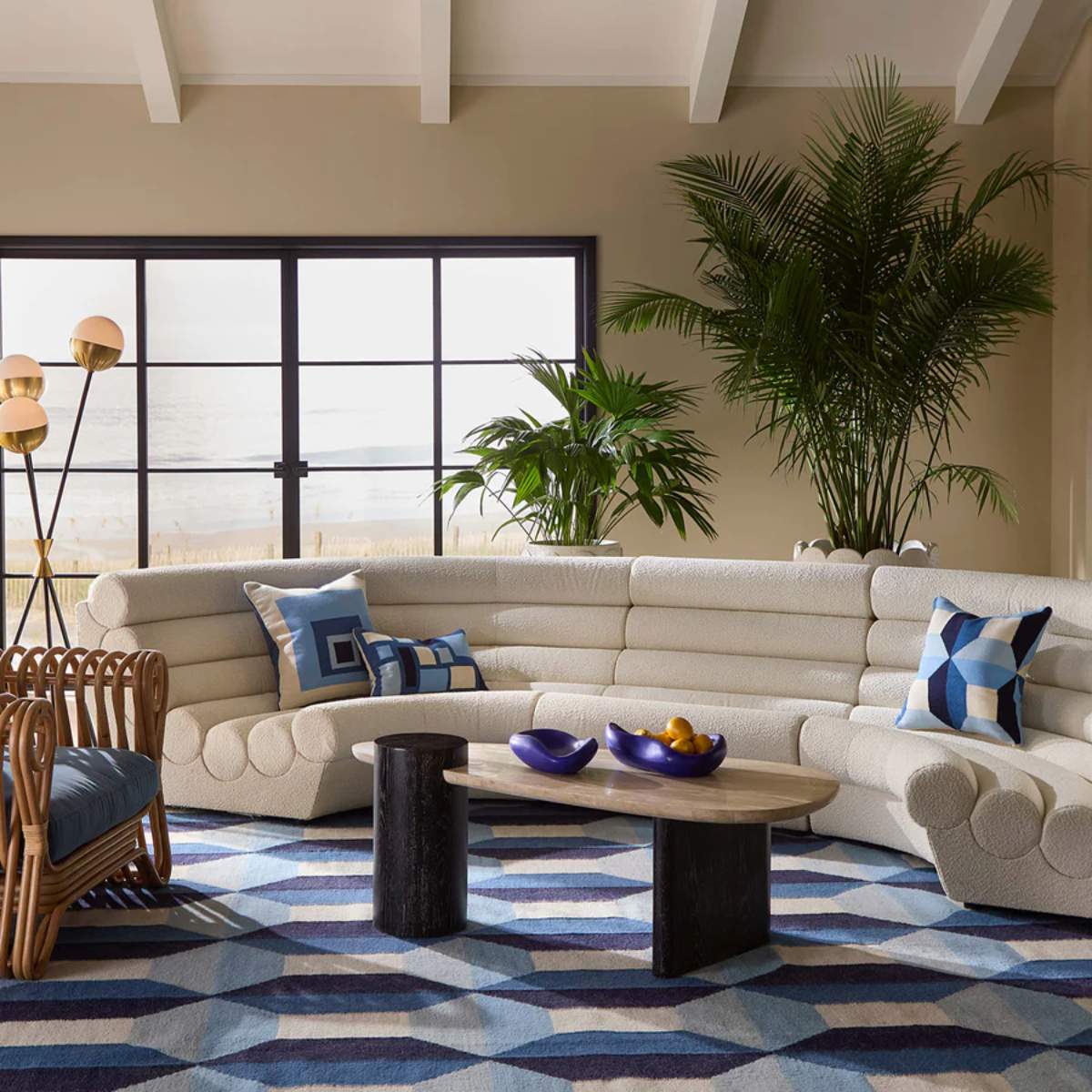 Jonathan Adler Futura Three-Piece U-Shape Sectional