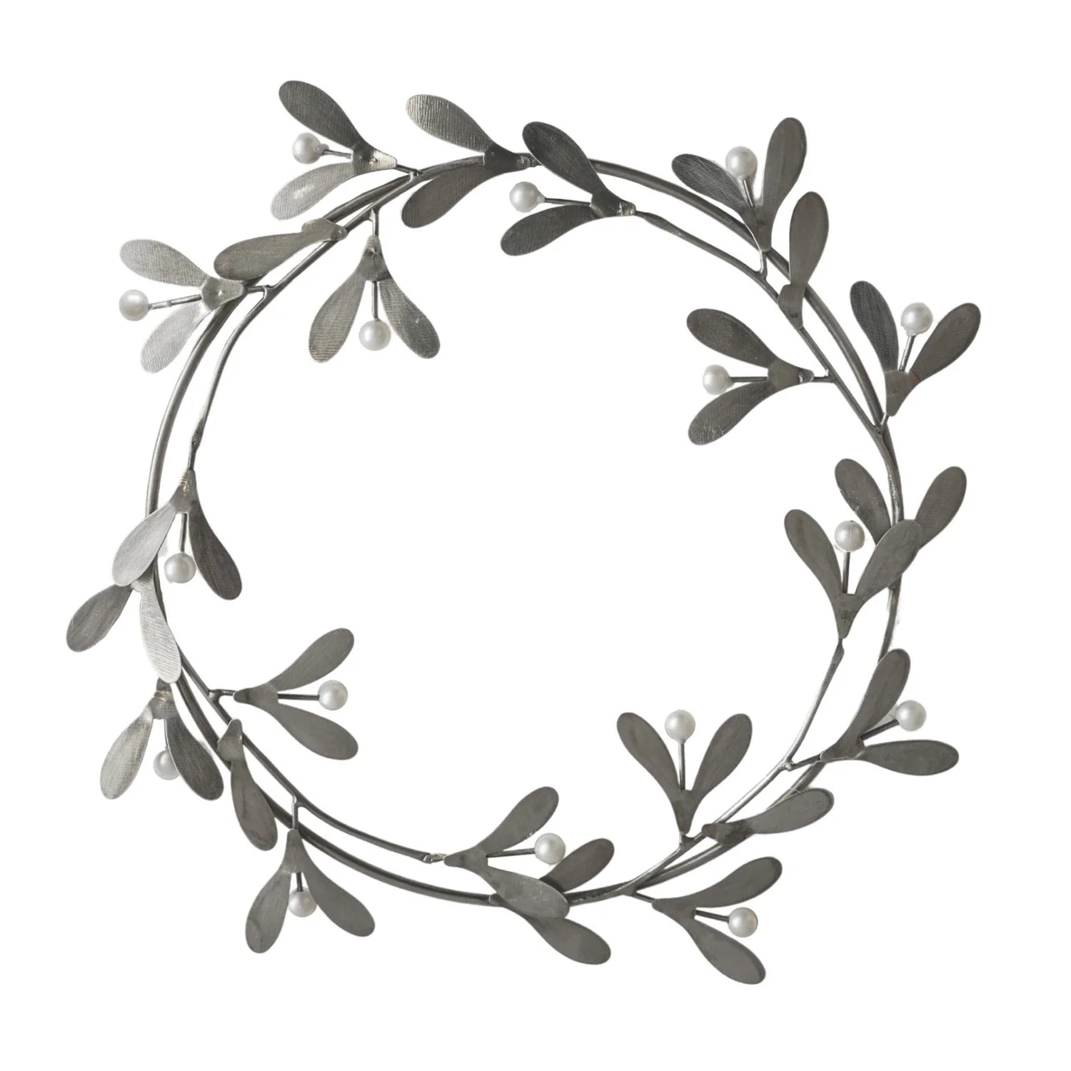 Ivyline Galvanised Mistletoe Wreath D32cm