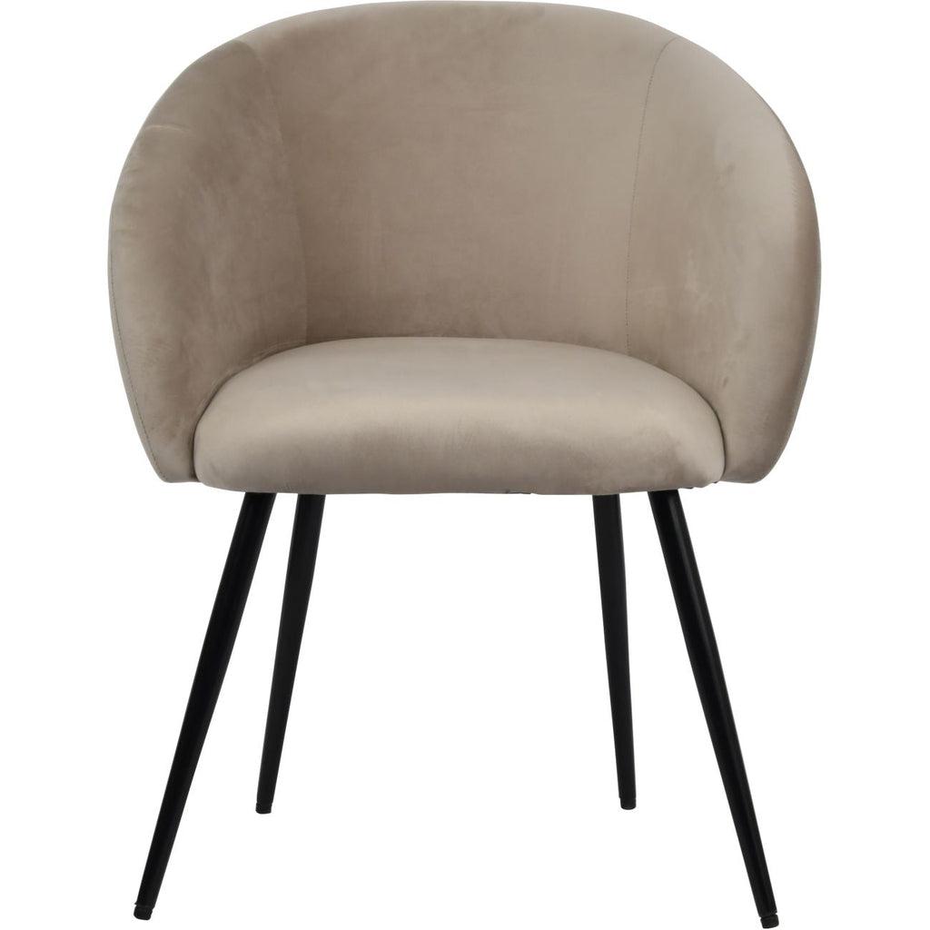 Gallery Dining Chair in Smokey Taupe Velvet-Beaumonde