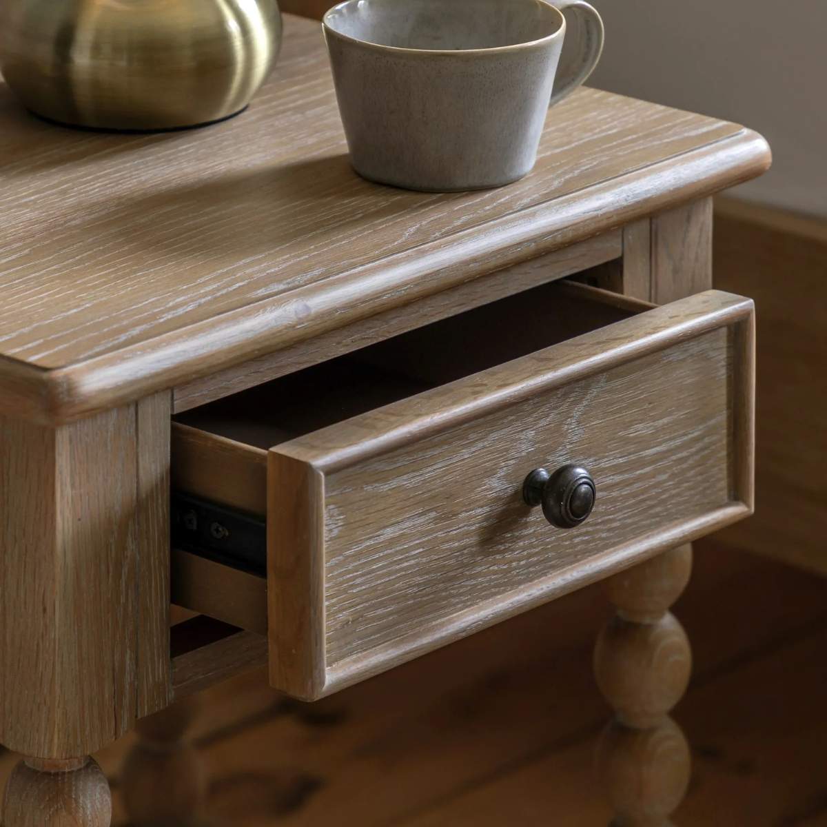 Gallery Direct Artisan 1 Drawer Bedside 470x400x600mm