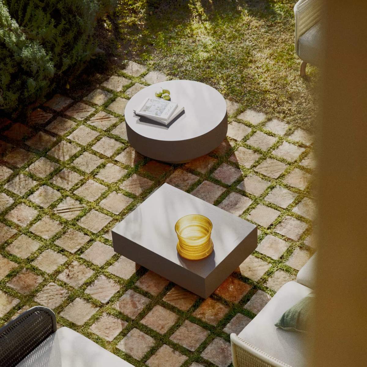 Kave Home Garbet coffee table in brown concrete Ø 80cm