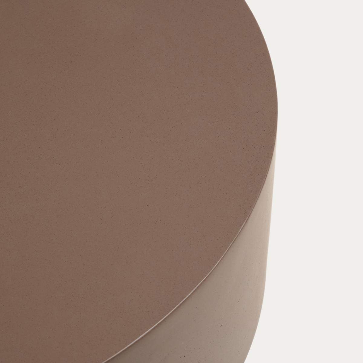 Kave Home Garbet coffee table in brown concrete Ø 80cm