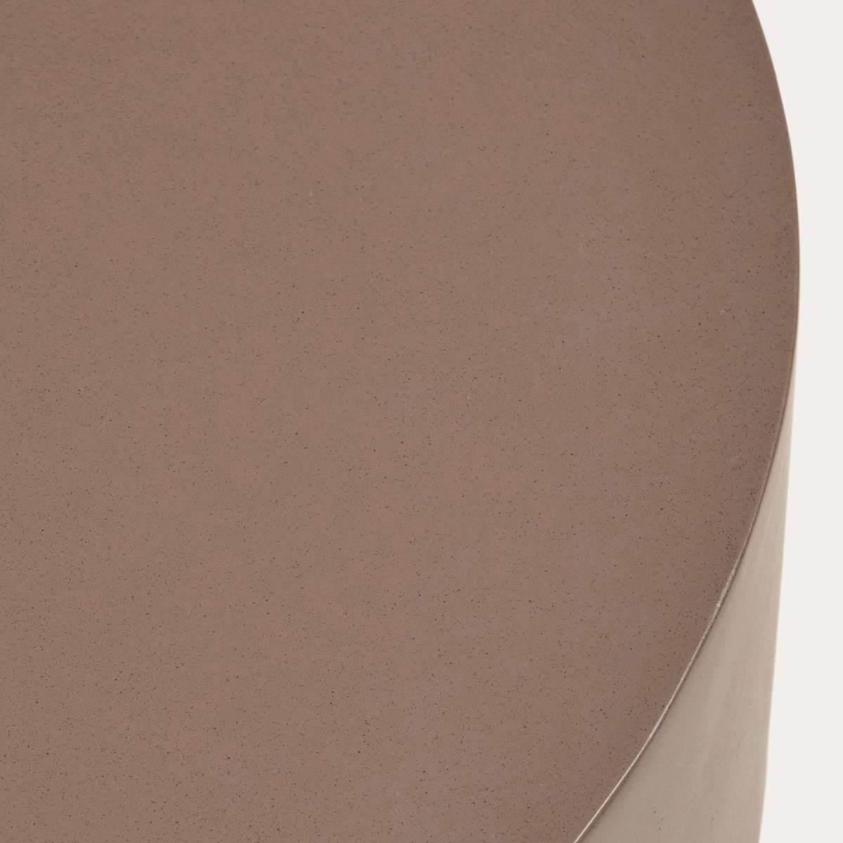 Kave Home Garbet coffee table in brown concrete Ø 80cm