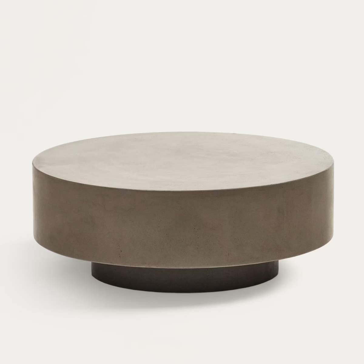 Kave Home Garbet coffee table in brown concrete Ø 80cm