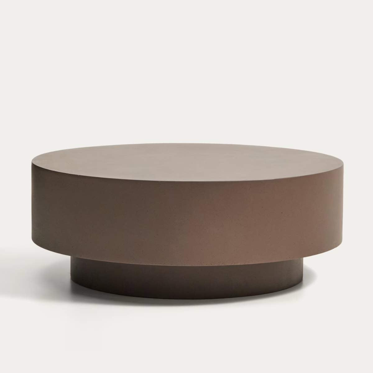 Kave Home Garbet coffee table in brown concrete Ø 80cm