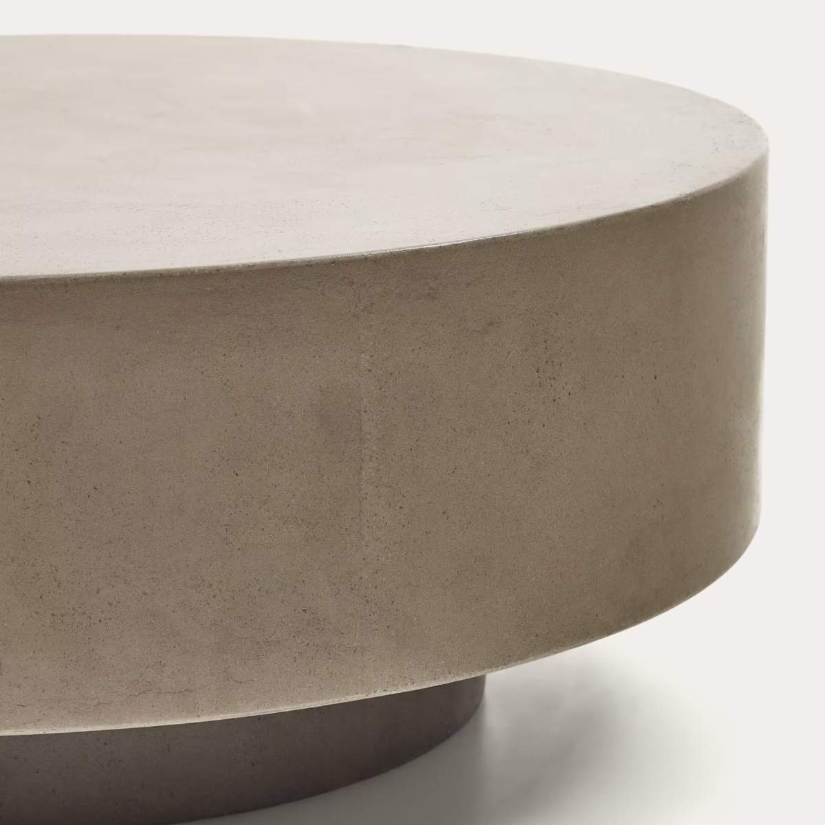 Kave Home Garbet coffee table in brown concrete Ø 80cm