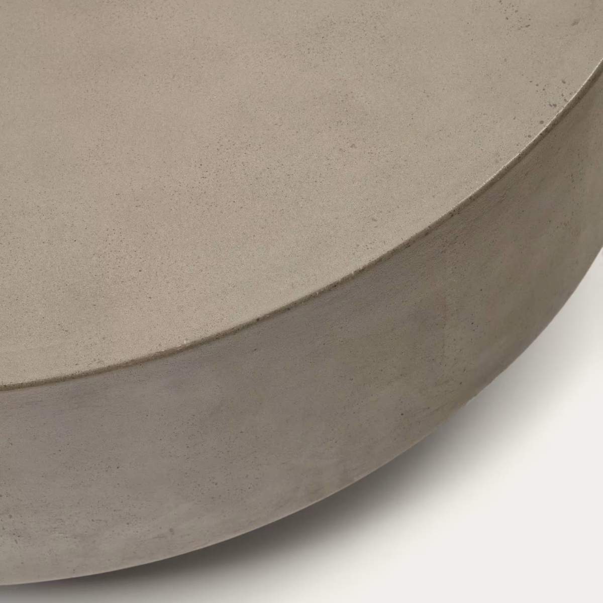 Kave Home Garbet coffee table in brown concrete Ø 80cm