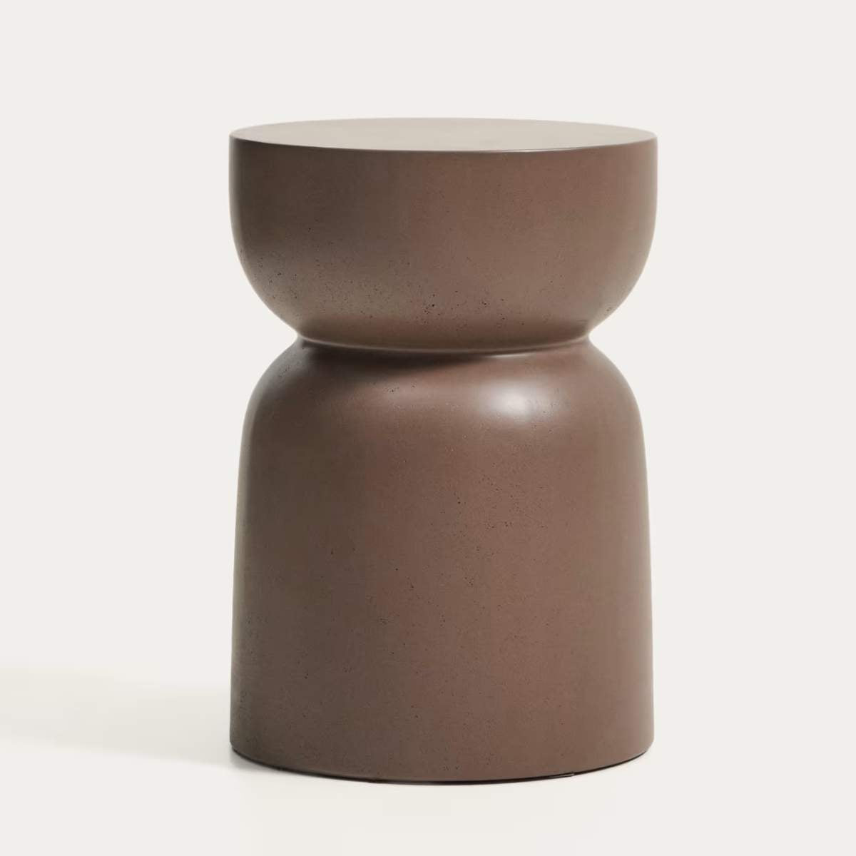 Kave Home Garbet side table in brown concrete Ø 32cm
