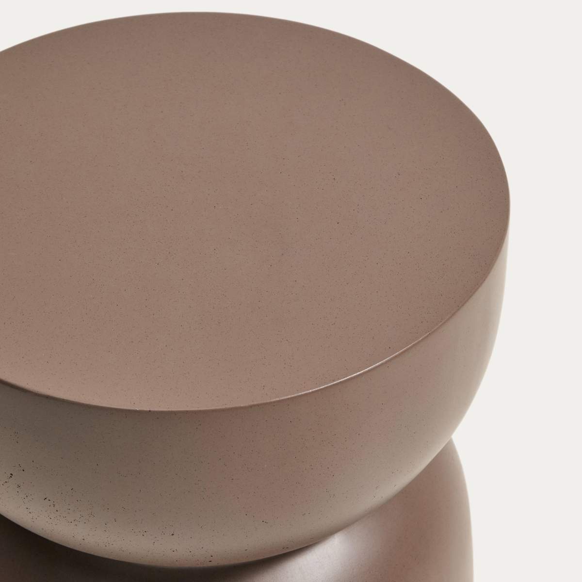 Kave Home Garbet side table in brown concrete Ø 32cm