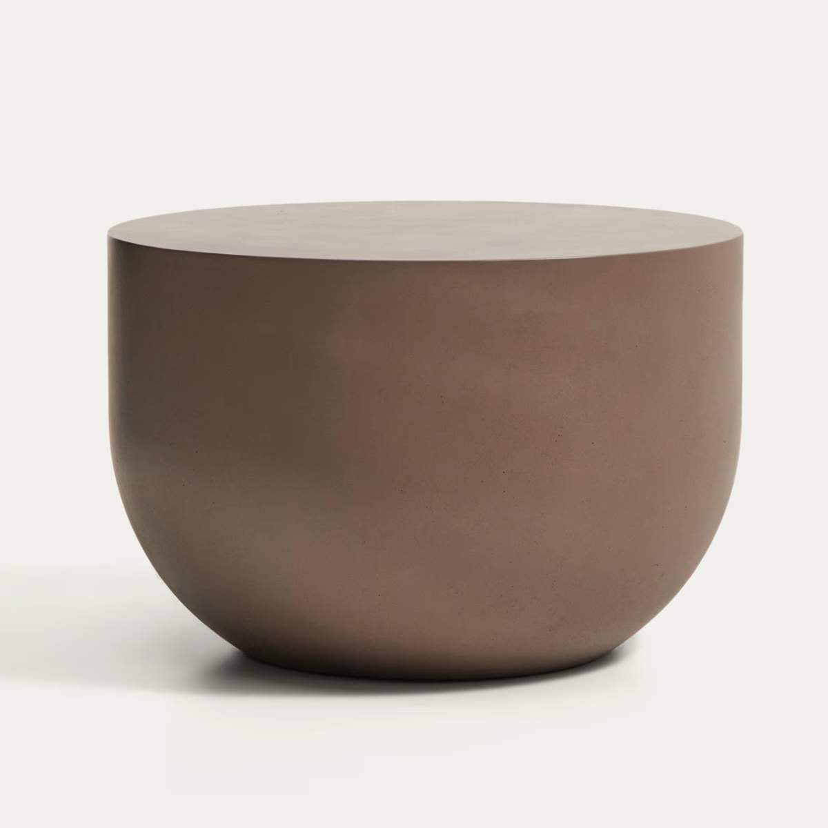 Kave Home Garbet round coffee table in brown concrete Ø 60cm