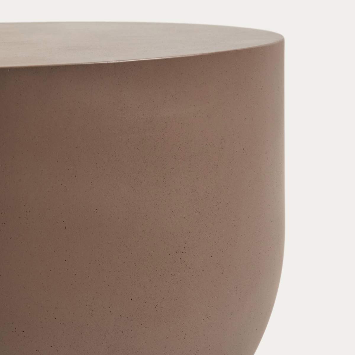 Kave Home Garbet round coffee table in brown concrete Ø 60cm
