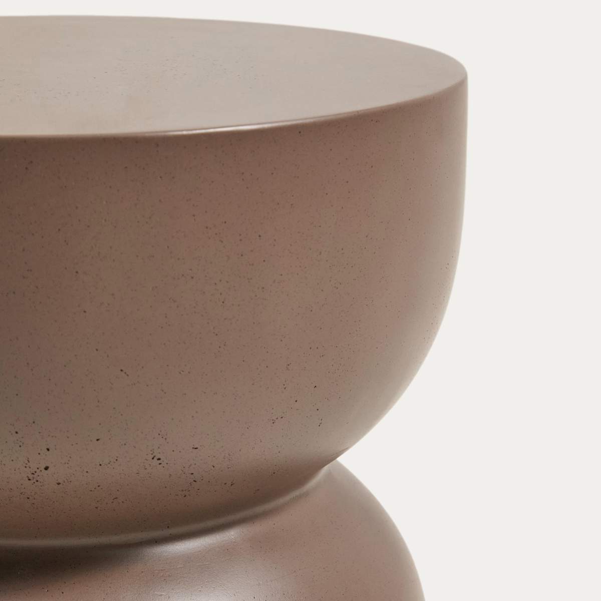 Kave Home Garbet side table in brown concrete Ø 32cm
