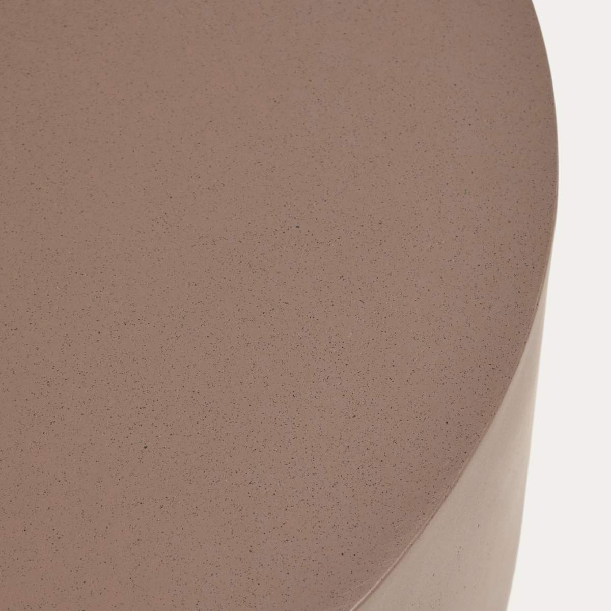 Kave Home Garbet round coffee table in brown concrete Ø 60cm