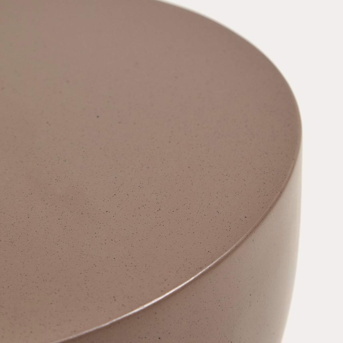Kave Home Garbet side table in brown concrete Ø 32cm