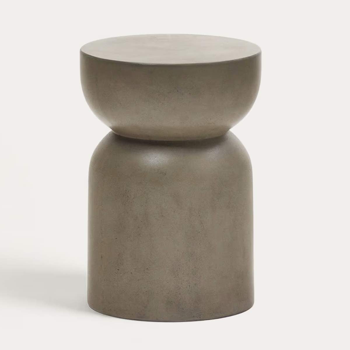 Kave Home Garbet side table in brown concrete Ø 32cm