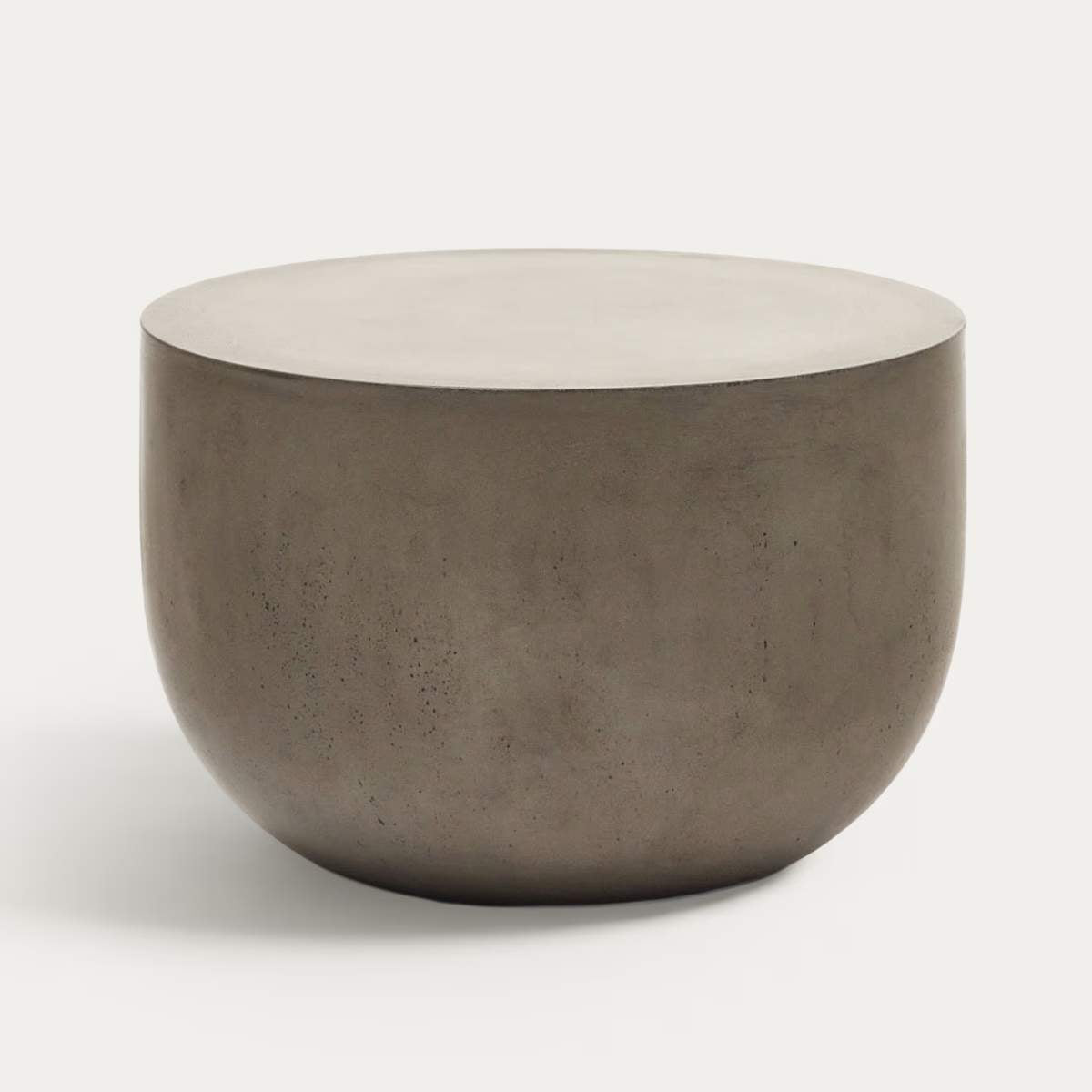 Kave Home Garbet round coffee table in brown concrete Ø 60cm