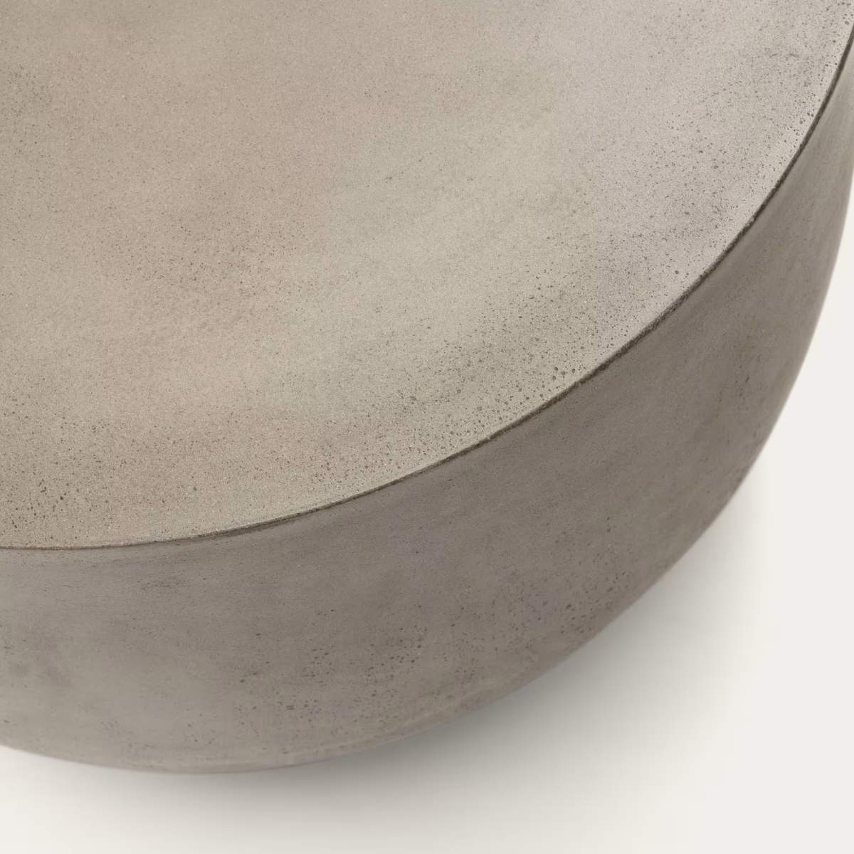 Kave Home Garbet round coffee table in brown concrete Ø 60cm