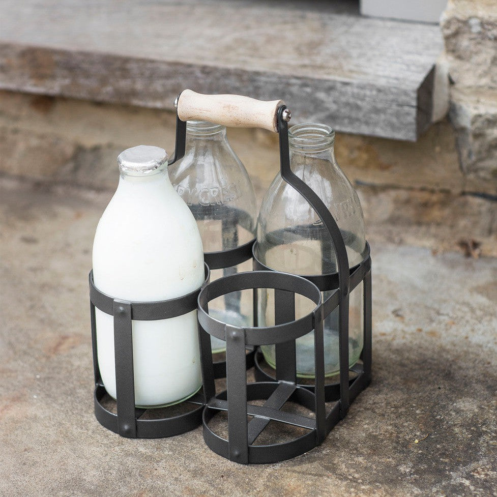 Garden Trading Original Milk Bottle Holder Carbon