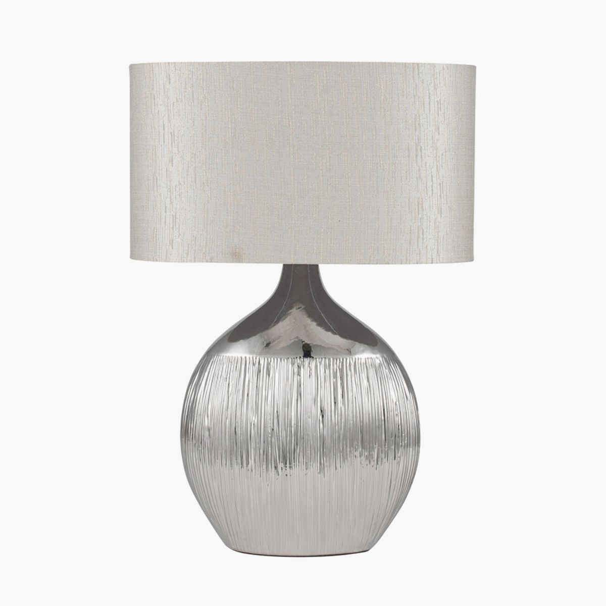 Pacific Lifestyle Gemini Silver Etched Ceramic Table Lamp