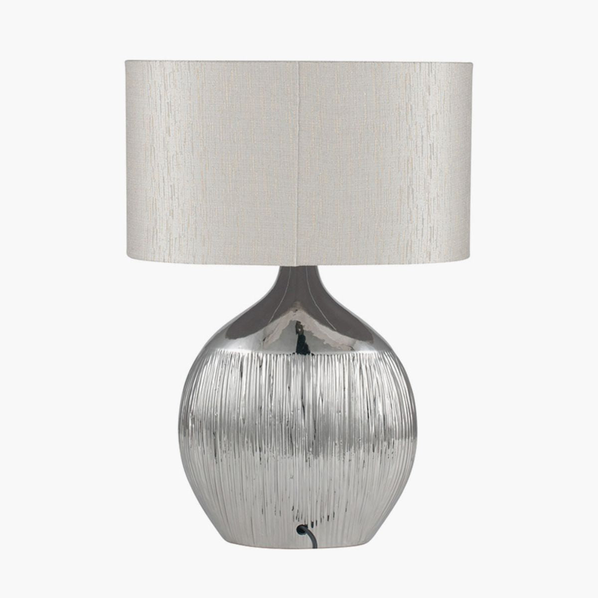 Pacific Lifestyle Gemini Silver Etched Ceramic Table Lamp