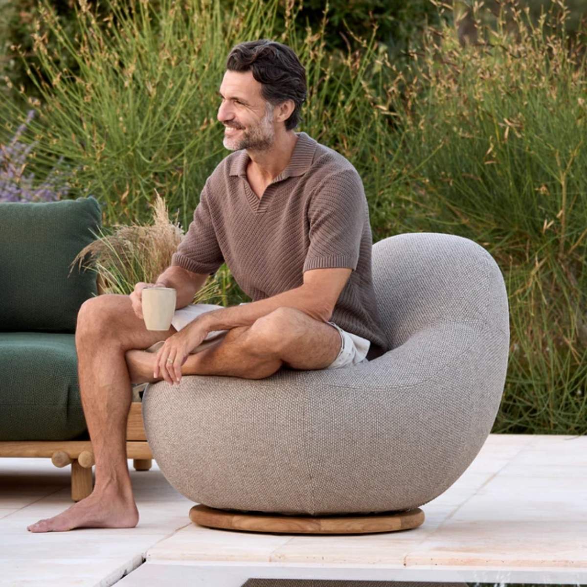 Cane-line Gem Lounge Chair W/Teak Swivel