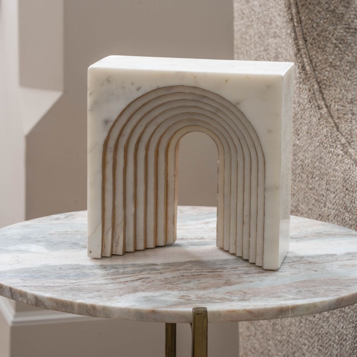 Libra Interiors Genoa White Marble Decorative Sculpture