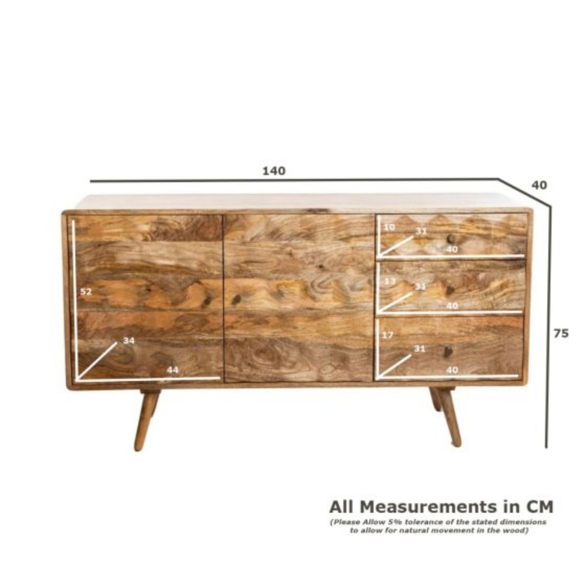 Trade Furniture Geo Mango 140cm Sideboard