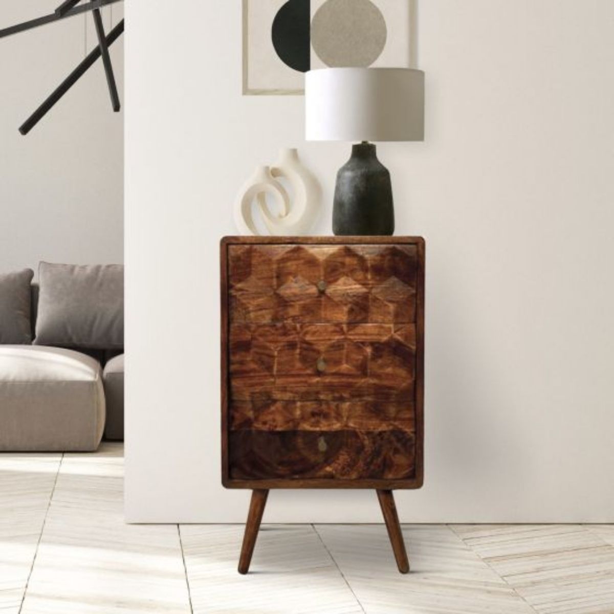Trade Furniture Geo Mango 45cm 3 Drawer Chest