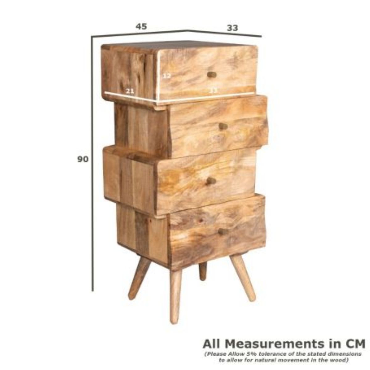 Trade Furniture Geo Mango 45cm Chest of Drawers