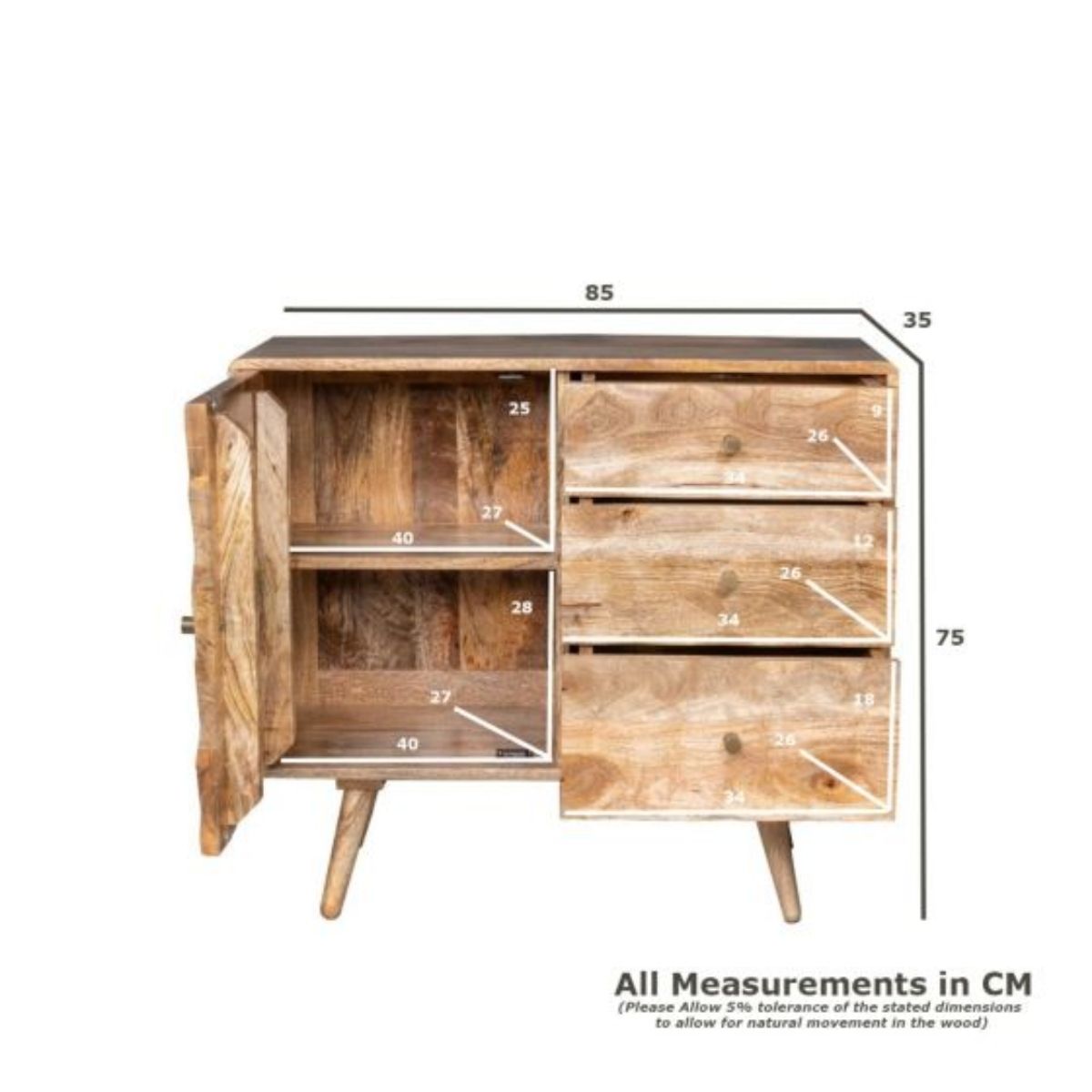 Trade Furniture Geo Mango 85cm Sideboard