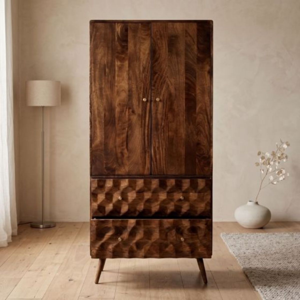 Trade Furniture Geo Mango 85cm Wardrobe