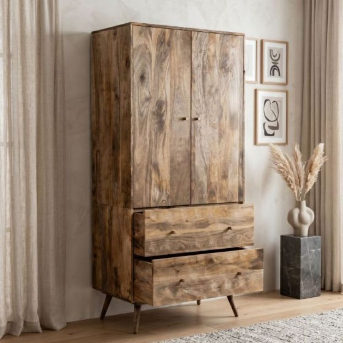Trade Furniture Geo Mango 85cm Wardrobe