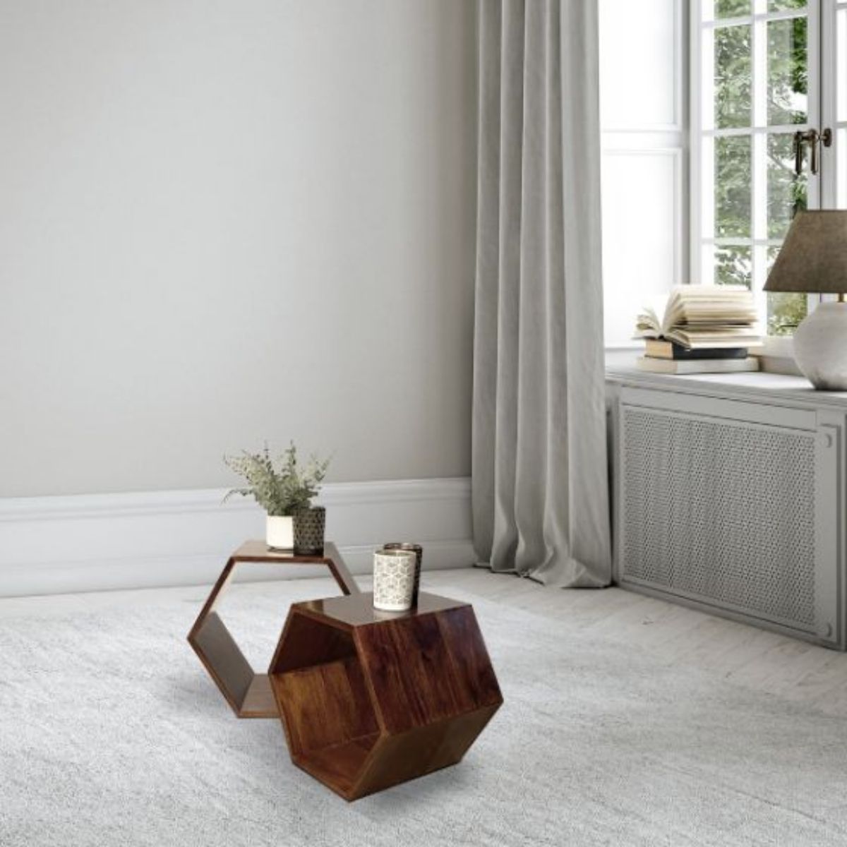 Trade Furniture Geo Mango Hexagon Nest of Tables