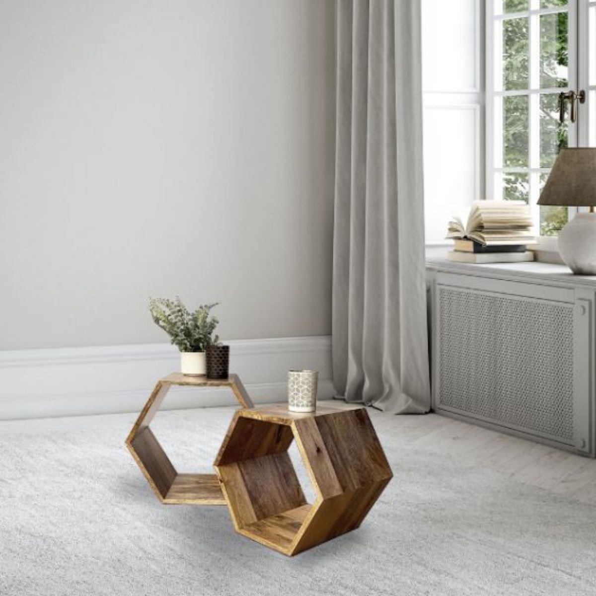 Trade Furniture Geo Mango Hexagon Nest of Tables