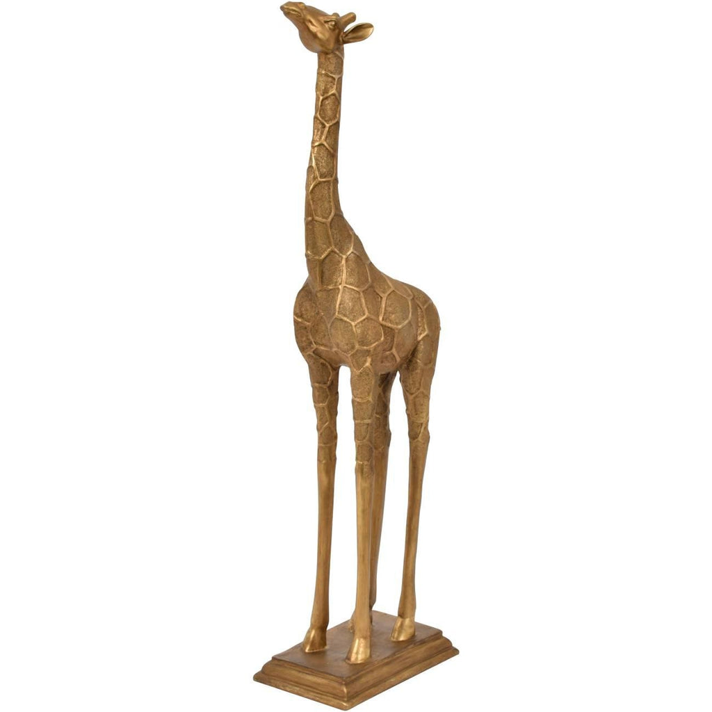 Giant Gold Giraffe Sculpture Head Forward 92cm-Beaumonde